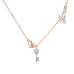 Key & Heard Rose Gold Pendant Necklace