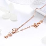 Key & Heard Rose Gold Pendant Necklace