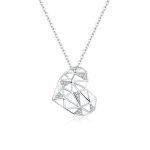Geometric Heart Pendant Necklace