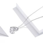 Geometric Heart Pendant Necklace
