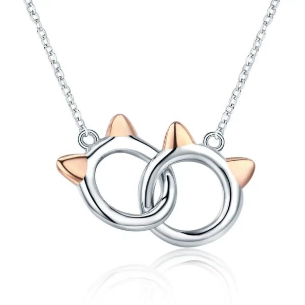 Connected Cats Pendant Necklace