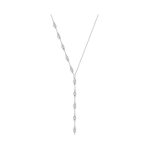 CZ Waterdrops Y Shape Necklace