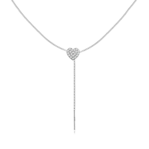 Minimalist CZ Heart Necklace
