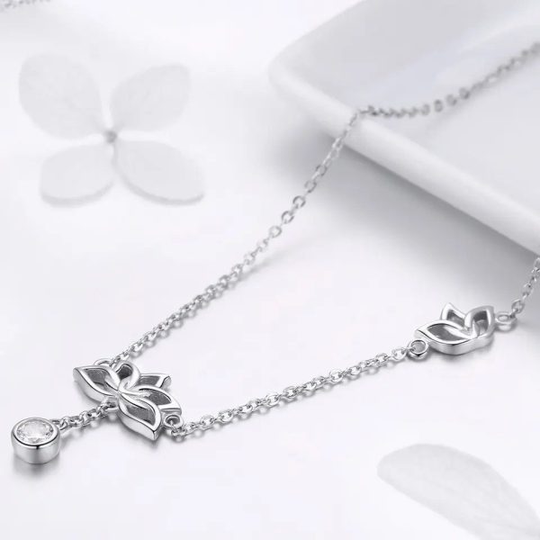 Elegant Lotus Pendant Necklace