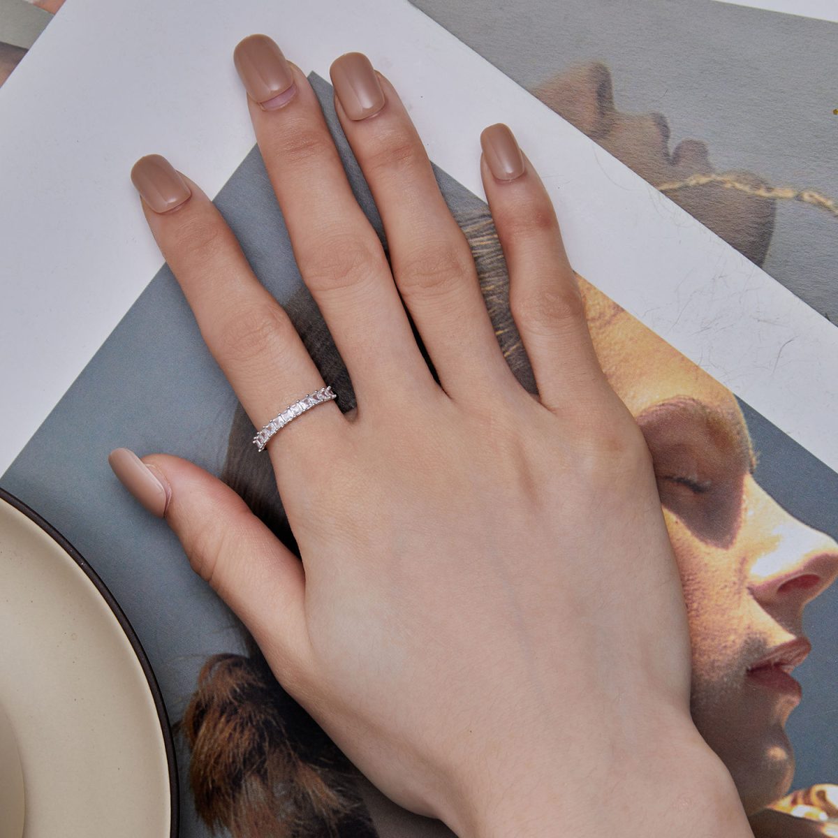 Sparkling Half Eternity Band Ring - Image 5