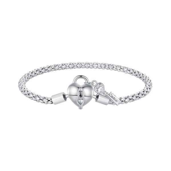 Heart Lock & Key Chain Bracelet