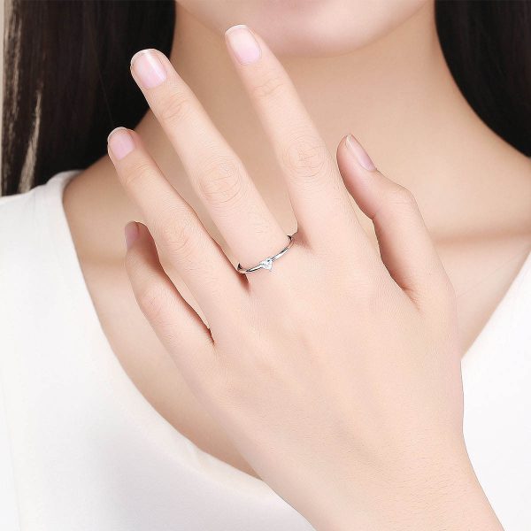 Heart Solitaire Ring - Image 6