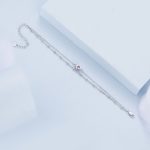 Pink Heart Double Layer Chain Bracelet - Image 6