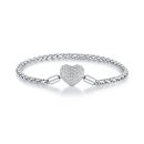 Pavé Heart Chain Bracelet