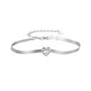 Heart Herringbone Chain Bracelet