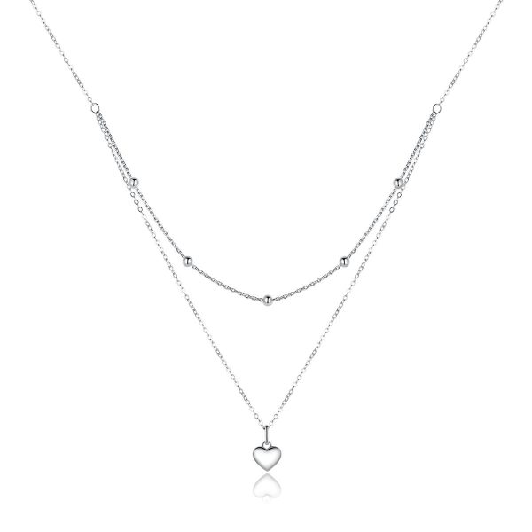 Double Layer Heart Pendant Necklace