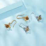 Orange Bee Drop Earrings - Image 7