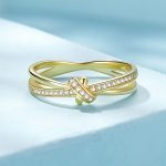 Double Layer Knot Band Ring - Image 7