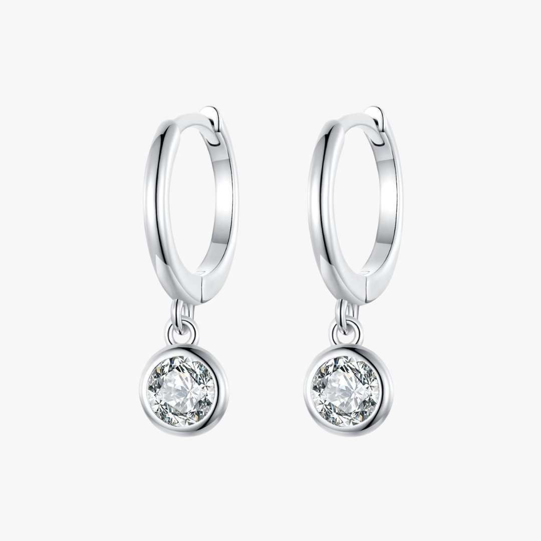 Circle Dangle Hoop Earrings