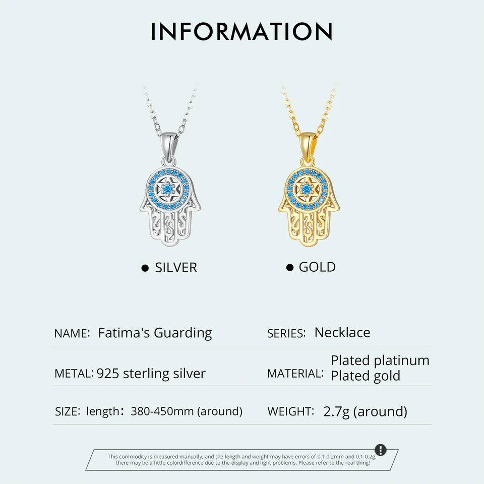 Lucky Hamsa Hand Pendant & Necklace 3