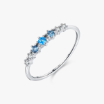 Blue Whisper Sparkle Pave Ring