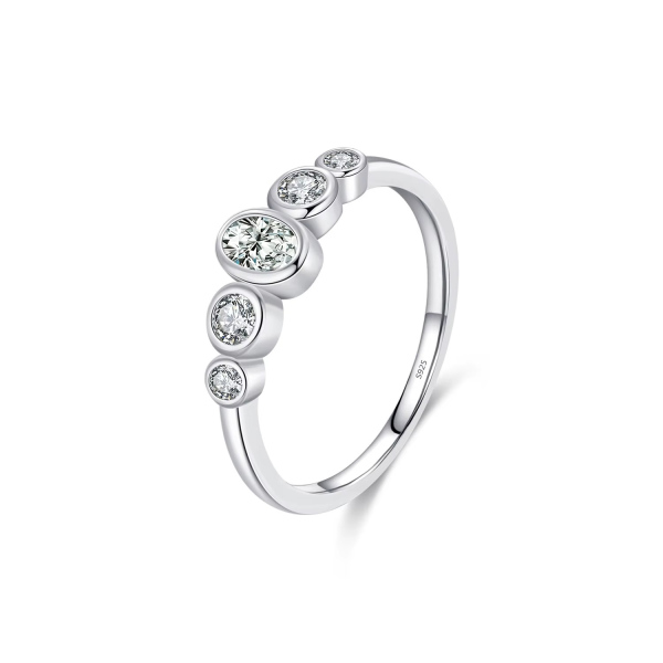 Cascade Cluster Glow Bezel Ring
