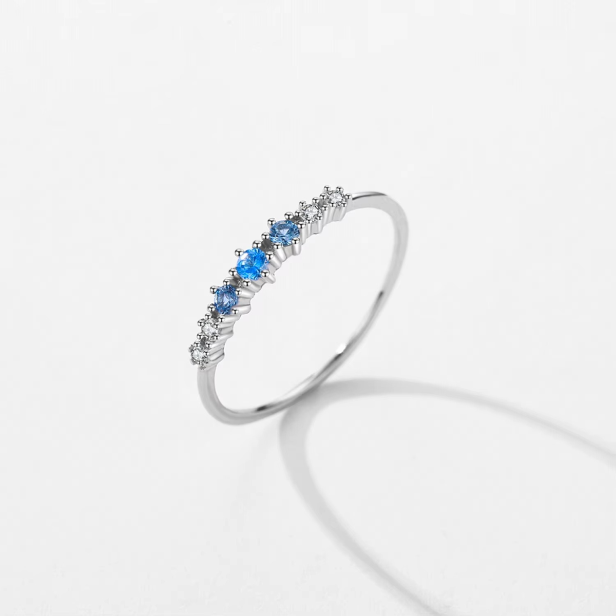 Blue Whisper Sparkle Pave Ring - Image 5