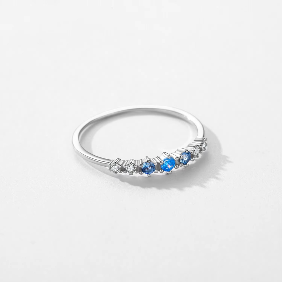 Blue Whisper Sparkle Pave Ring - Image 4