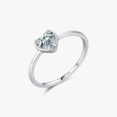 Pure Heart Solitaire Ring