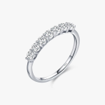 Classic Half-Eternity Silver Ring