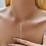 Minimalist Sparkle Y Necklace - Image 2