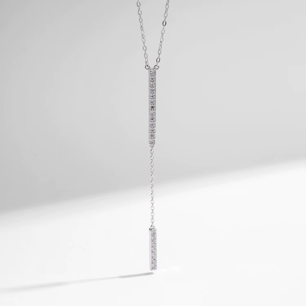 Minimalist Sparkle Y Necklace - Image 5