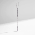 Minimalist Sparkle Y Necklace - Image 5