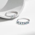 Paraiba Mist Elegance Halo Ring - Image 5