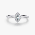Marquise Sparkle Halo Ring