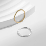 Ripple Wave Minimalist Band Ring - Image 5