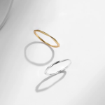 Ripple Wave Minimalist Band Ring - Image 6