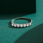 Classic Half-Eternity Silver Ring - Image 4