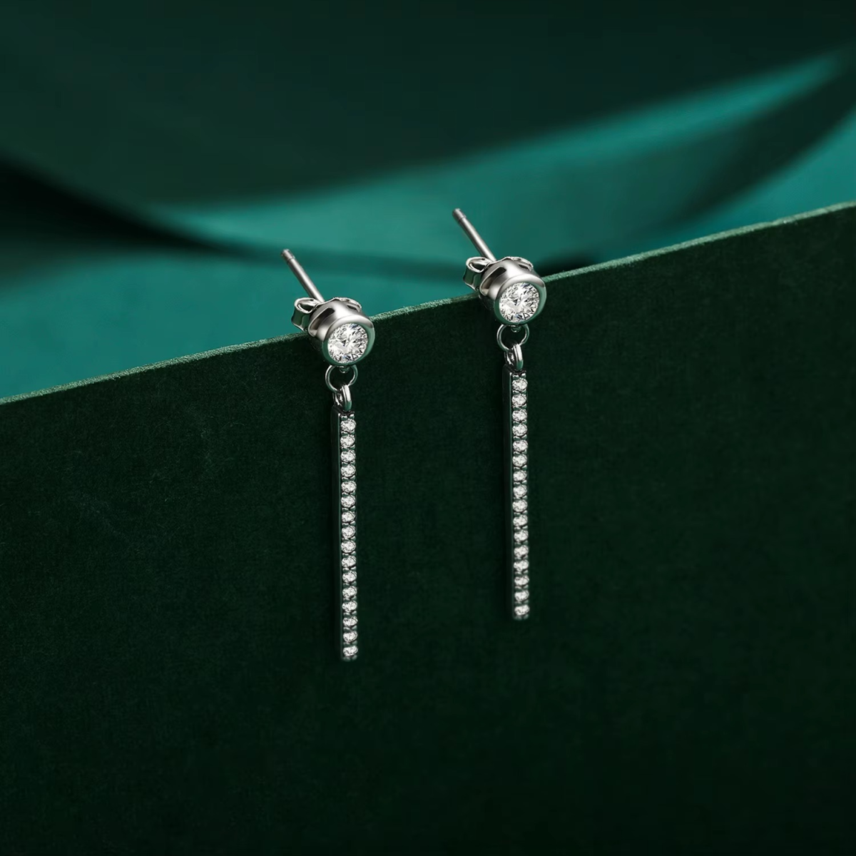 Sparkle Bar Drop Earrings - Image 3