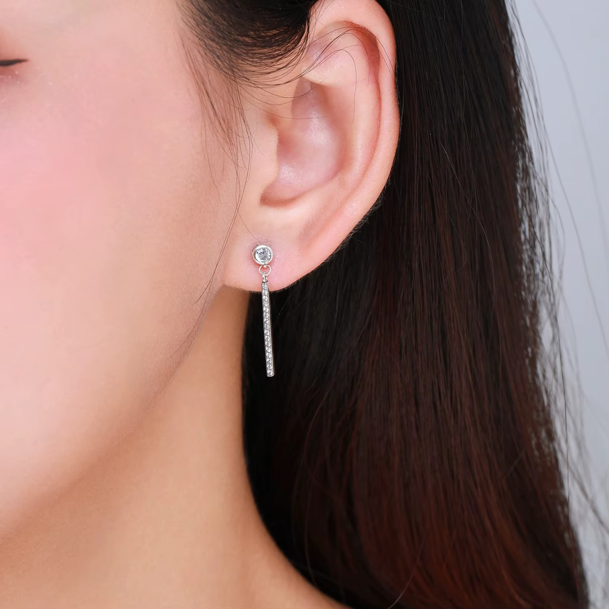 Sparkle Bar Drop Earrings - Image 2