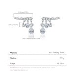 Dazzling Teardrop Climber Stud Earrings - Image 6