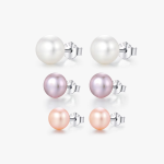 Classic Freshwater Pearls Stud Earrings - Image 3