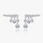 Dazzling Teardrop Climber Stud Earrings