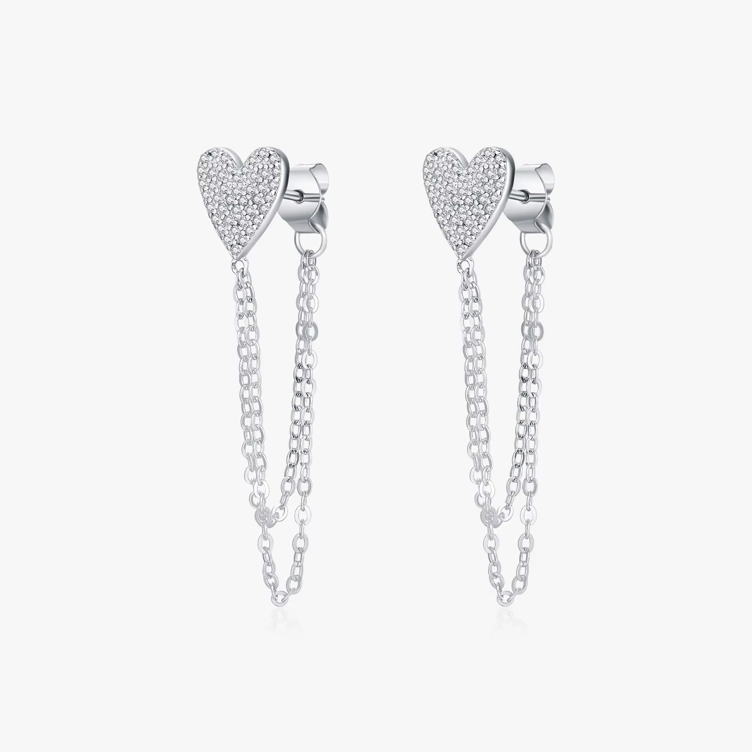 Hf375154a3c624b50b828a1b1f09cfc06g Double Chain Heart Stud Drop Earrings - Image 1