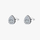 Teardrop Halo Stud Earrings