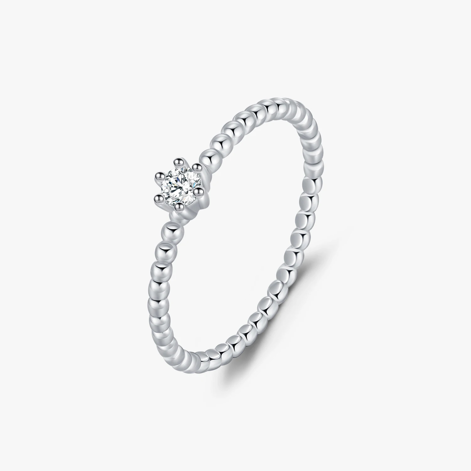 1 Minimalist Moissanite Solitaire Ring - Image 1