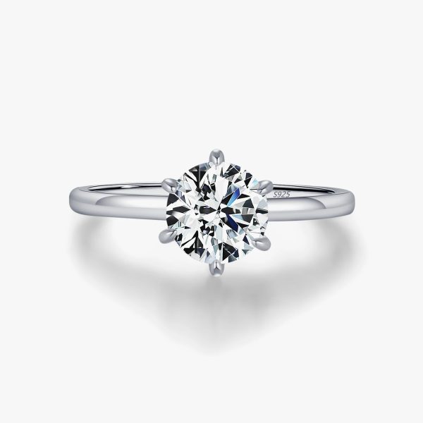 1 Carat Classic Moissanite Solitaire Ring