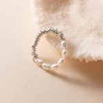 Adjustable Pearl & Silver Bead Ring - Image 5