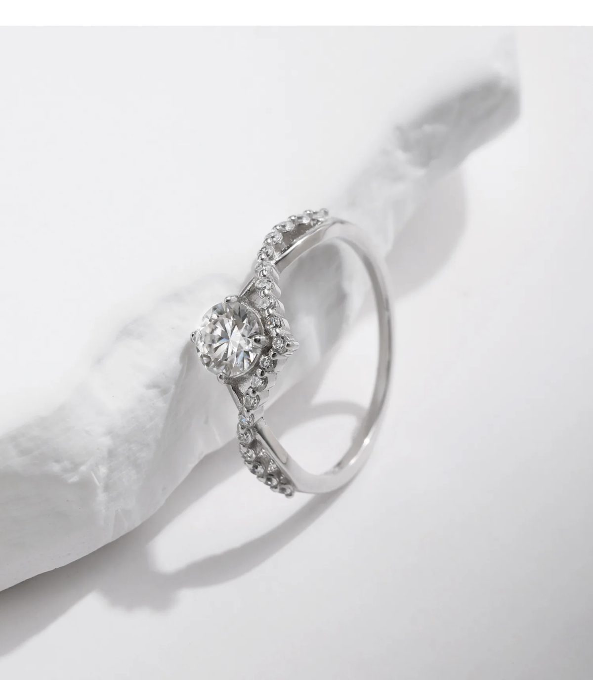 Moissanite Halo Crown Ring - Image 5