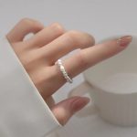 Adjustable Pearl & Silver Bead Ring - Image 2