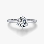 1 Carat Classic Moissanite Solitaire Ring - Image 3