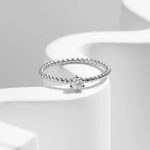 Minimalist Moissanite Solitaire Ring - Image 4