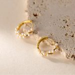 Pearl Twist Hoop Earrings - Image 6