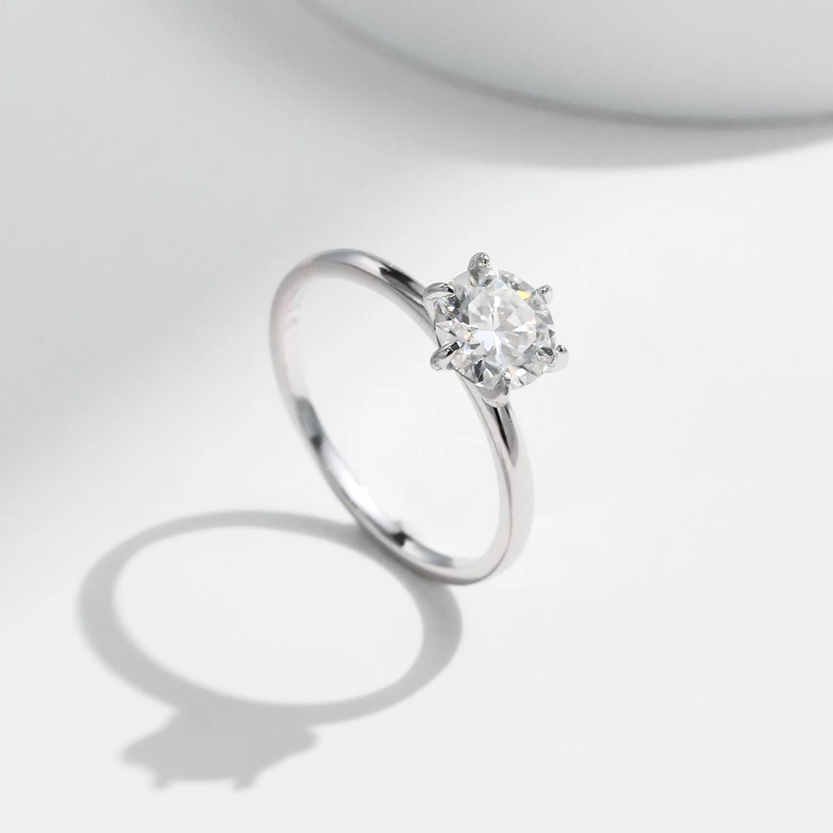 1 Carat Classic Moissanite Solitaire Ring - Image 4