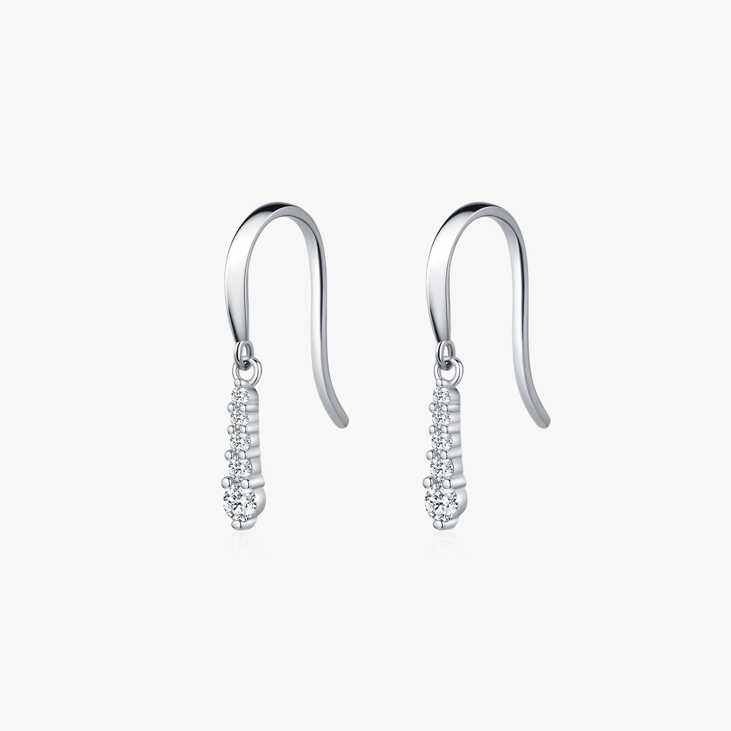 Graduated Moissanite Drop Earrings